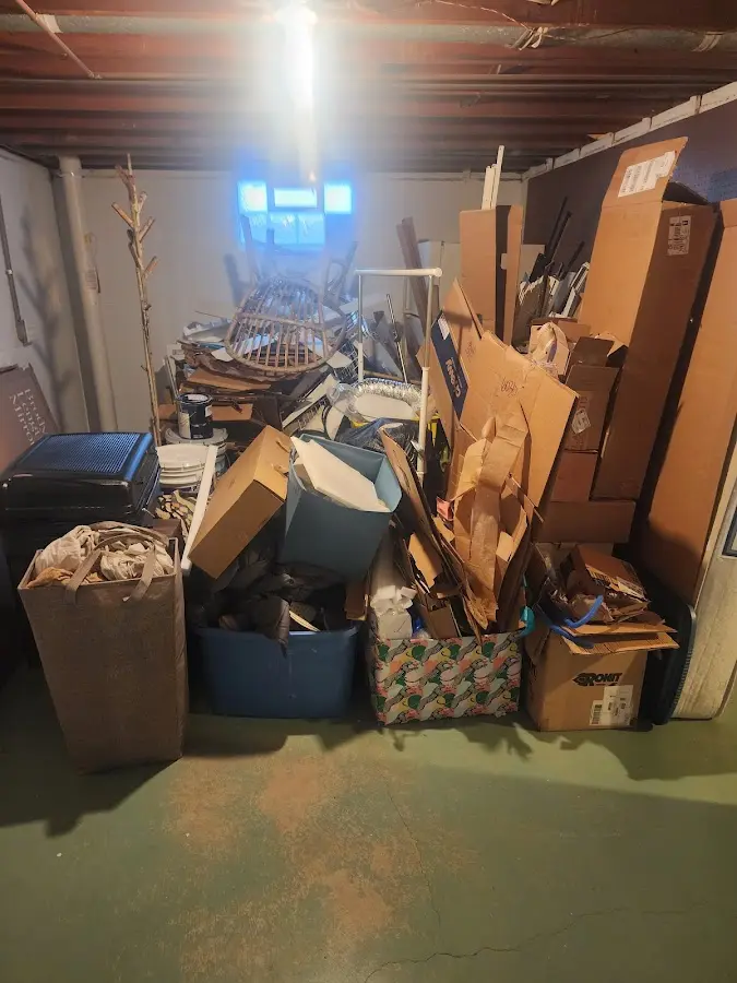 Roll-off dumpster container at job site for Construction Dumpster Rental in Ladue